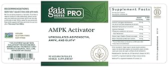 GAIA HERBS PRO AMPK ACTIVATOR ENERGY SUPPORT WITH ASTRAGALUS, NOTOGINSENG 90 VEGAN CAPSULES