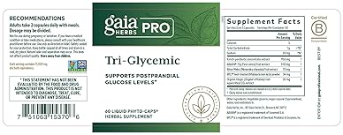 GAIA HERBS PRO TRI-GLYCEMIC, 60 LIQUID PHYTO-CAPS METABOLISM SUPPORT WITH KIMCHI, FIG GINGER
