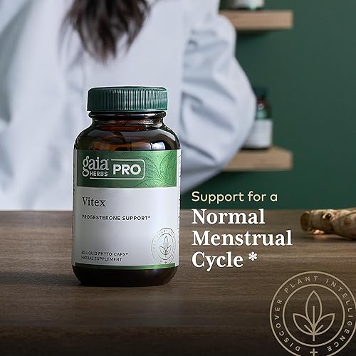 GAIA HERBS PRO VITEX PRO ORGANIC CHASTE TREE SUPPLEMENT FOR MENSTRUAL MENOPAUSE SUPPORT, 60 CAPS