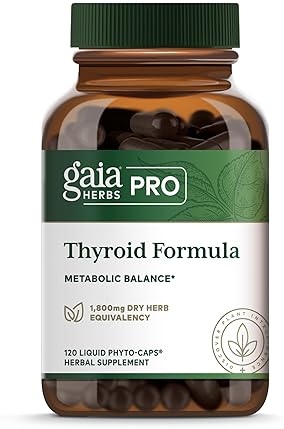 GAIA HERBS PRO THYROID FORMULA THYROID, METABOLIC HEART SUPPORT VEGAN, 120 CAPSULES