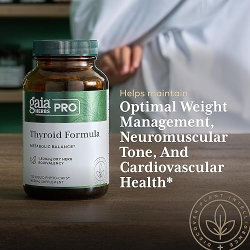 GAIA HERBS PRO THYROID FORMULA THYROID, METABOLIC HEART SUPPORT VEGAN, 120 CAPSULES