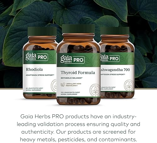 GAIA HERBS PRO THYROID FORMULA THYROID, METABOLIC HEART SUPPORT VEGAN, 120 CAPSULES