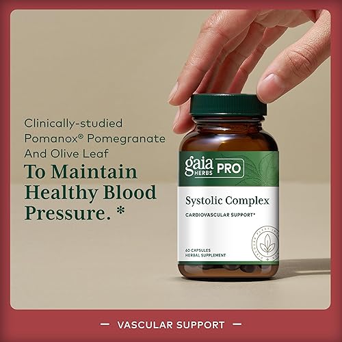 GAIA HERBS PRO SYSTOLIC COMPLEX HEART HEALTH SUPPLEMENT WITH POMEGRANATE, OLIVE LEAF 60 CAPS