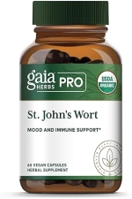 GAIA HERBS PRO ST. JOHNS WORT ORGANIC MOOD IMMUNE SUPPORT SUPPLEMENT 60 LIQUID PHYTO-CAPS