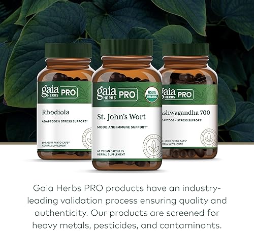 GAIA HERBS PRO ST. JOHNS WORT ORGANIC MOOD IMMUNE SUPPORT SUPPLEMENT 60 LIQUID PHYTO-CAPS