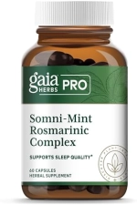 GAIA HERBS PRO SOMNI-MINT - SLEEP SUPPORT SUPPLEMENT WITH SPEARMINT, GREEN TEA LEMON BALM, 60 CAPS