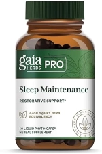 GAIA HERBS PRO SLEEP MAINTENANCE SUPPLEMENT ADRENAL SLEEP SUPPORT WITH ASHWAGANDHA, 60 CAPSULES