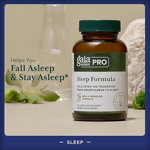 GAIA HERBS PRO SLEEP FORMULA VEGAN CAPSULES WITH VALERIAN, PASSIONFLOWER LAVENDER 60 COUNT