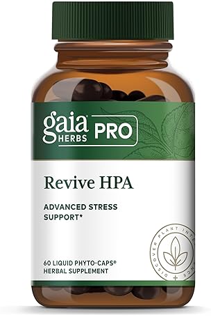 GAIA HERBS PRO REVIVE HPA ADRENAL HEALTH ENERGY SUPPLEMENT WITH CORDYCEPS GINSENG, 60 CAPS