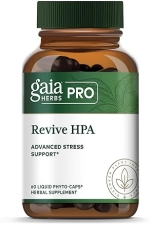 GAIA HERBS PRO REVIVE HPA ADRENAL HEALTH ENERGY SUPPLEMENT WITH CORDYCEPS GINSENG, 60 CAPS