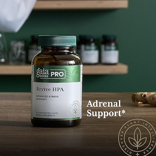 GAIA HERBS PRO REVIVE HPA ADRENAL HEALTH ENERGY SUPPLEMENT WITH CORDYCEPS GINSENG, 60 CAPS