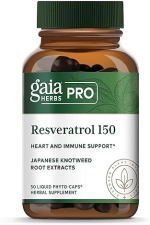 GAIA HERBS  PRO RESVERATROL 150 HEART IMMUNE SUPPORT VEGAN, GLUTEN-FREE 50 CAPSULES