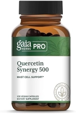 GAIA HERBS PRO QUERCETIN SYNERGY 500 IMMUNE CELL HEALTH SUPPORT, 100 CAPSULES, BROMELAIN, TURMERIC