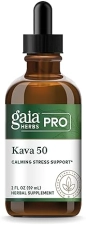 GAIA HERBS PRO KAVA 50 CALMING STRESS SUPPORT, 50MG KAVALACTONES, HERBAL EXTRACT, 2 FL OZ