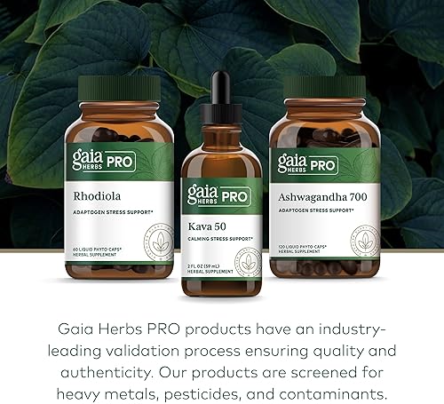GAIA HERBS PRO KAVA 50 CALMING STRESS SUPPORT, 50MG KAVALACTONES, HERBAL EXTRACT, 2 FL OZ