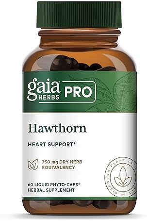 GAIA HERBS PRO HAWTHORN SUPPLEMENT CARDIOVASCULAR CIRCULATION SUPPORT 60 LIQUID CAPSULES