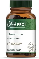 GAIA HERBS PRO HAWTHORN SUPPLEMENT CARDIOVASCULAR CIRCULATION SUPPORT 60 LIQUID CAPSULES