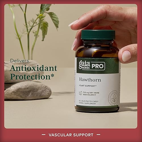 GAIA HERBS PRO HAWTHORN SUPPLEMENT CARDIOVASCULAR CIRCULATION SUPPORT 60 LIQUID CAPSULES