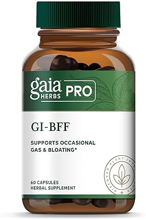 GAIA HERBS PRO GI-BFF DIGESTIVE HEALTH SUPPLEMENT WITH ORGANIC FENNEL, CINNAMON 60 CAPSULES