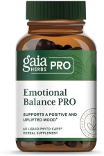 GAIA HERBS  PRO EMOTIONAL BALANCE STRESS MOOD SUPPORT WITH ST. JOHN S WORT 60 VEGAN CAPSULES