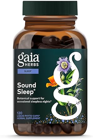 GAIA HERBS SOUND SLEEP NATURAL SLEEP AID WITH VALERIAN ROOT PASSIONFLOWER, 120 VEGAN CAPSULES