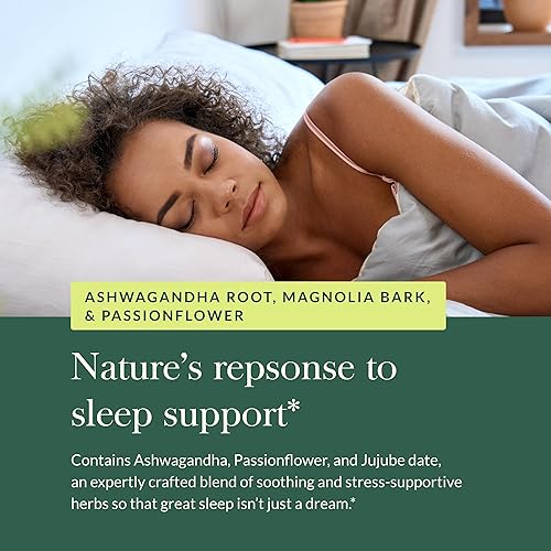 GAIA HERBS SLEEPTHRU SLEEP SUPPORT WITH ASHWAGANDHA, MAGNOLIA, PASSIONFLOWER JUJUBE, 60 VEGAN CAPSUL