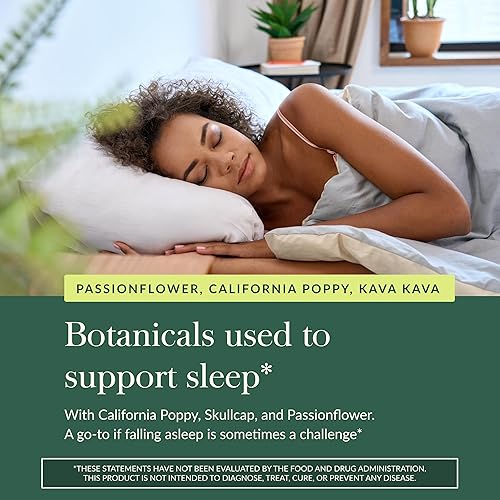 GAIA HERBS SOUND SLEEP NATURAL SLEEP SUPPORT WITH VALERIAN ROOT PASSIONFLOWER, 60 VEGAN CAPSULES