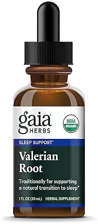 GAIA HERBS VALERIAN ROOT LIQUID EXTRACT ORGANIC VEGAN SLEEP STRESS SUPPORT SUPPLEMENT, 1 OZ