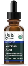 GAIA HERBS VALERIAN ROOT LIQUID EXTRACT ORGANIC VEGAN SLEEP STRESS SUPPORT SUPPLEMENT, 1 OZ