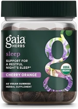 GAIA HERBS ORGANIC SLEEP GUMMIES WITH ASHWAGANDHA, REISHI PASSIONFLOWER, 40 CT, VEGAN, NON-GMO