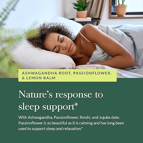 GAIA HERBS ORGANIC SLEEP GUMMIES WITH ASHWAGANDHA, REISHI PASSIONFLOWER, 40 CT, VEGAN, NON-GMO