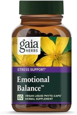 GAIA HERBS EMOTIONAL BALANCE STRESS SUPPORT SUPPLEMENT WITH ST. JOHN S WORT 60 VEGAN CAPSULES