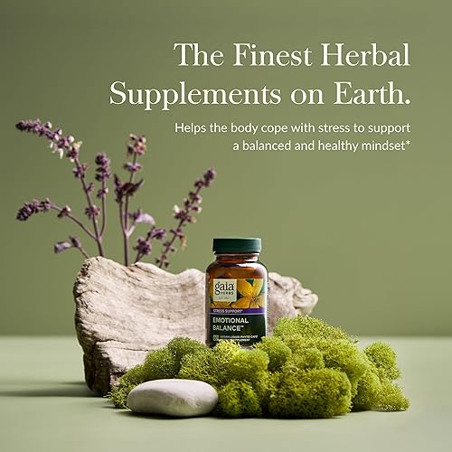 GAIA HERBS EMOTIONAL BALANCE STRESS SUPPORT SUPPLEMENT WITH ST. JOHN S WORT 60 VEGAN CAPSULES