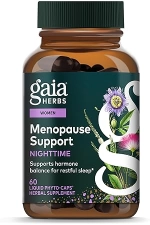 GAIA HERBS NIGHTTIME COMFORT MENOPAUSE SUPPLEMENT FOR WOMEN WITH BLACK COHOSH HERBS, 60 CAPS