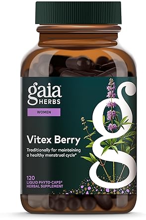 GAIA HERBS VITEX BERRY HORMONE BALANCE MENSTRUAL SUPPORT FOR WOMEN 120 VEGAN CAPSULES