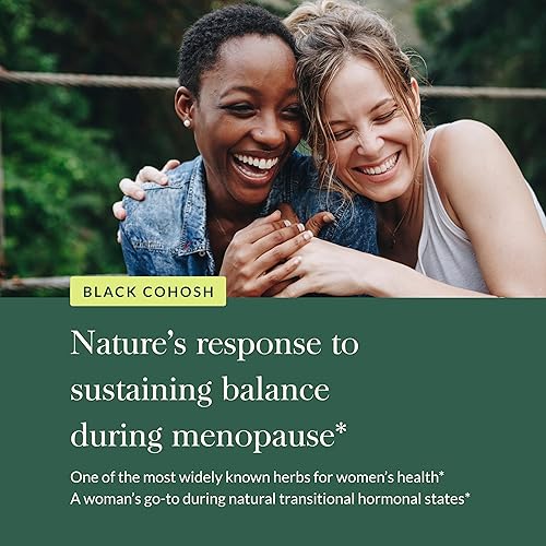 GAIA HERBS BLACK COHOSH MENOPAUSE SUPPORT FOR WOMEN HORMONE BALANCE, 60 VEGAN CAPSULES