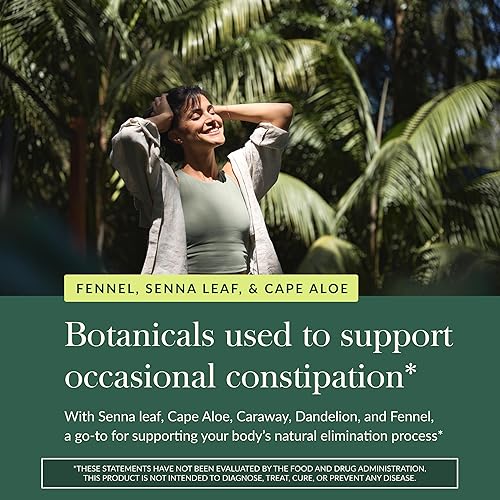 GAIA HERBS NATURAL LAXATIVE TABLETS CONSTIPATION RELIEF FOR ADULTS WITH SENNA, ALOE FENNEL 90CT