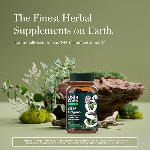 GAIA HERBS OIL OF OREGANO CAPSULES IMMUNE ANTIOXIDANT SUPPORT, 60 VEGAN PHYTO-CAPSULES