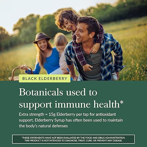 GAIA HERBS ORGANIC BLACK ELDERBERRY SYRUP IMMUNE SUPPORT SUPPLEMENT, 5.4OZ, 32-DAY SUPPLY