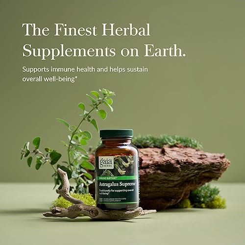 GAIA HERBS ASTRAGALUS SUPREME IMMUNE SUPPORT SUPPLEMENT 120 VEGAN CAPSULES, 30-DAY SUPPLY