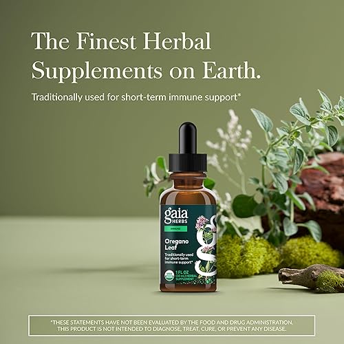 GAIA HERBS ORGANIC OREGANO LEAF EXTRACT IMMUNE SUPPORT HERBAL SUPPLEMENT, 1 FL OZ, 23 SERVINGS