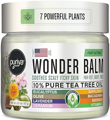 PURIYA EXTRA STRENGTH TEA TREE OIL BALM FOR JOCK ITCH, ATHLETES FOOT, RINGWORM, FAST RELIEF FOR ITCHY SKIN