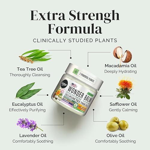 PURIYA EXTRA STRENGTH TEA TREE OIL BALM FOR JOCK ITCH, ATHLETES FOOT, RINGWORM, FAST RELIEF FOR ITCHY SKIN