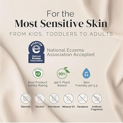 PURIYA 5-IN-1 ECZEMA CREAM FOR KIDS ADULTS, COLLOIDAL OATMEAL LOTION FOR DRY, ITCHY SKIN RELIEF