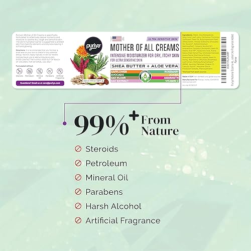 PURIYA ECZEMA CREAM 4.5OZ NEA ACCEPTED, FRAGRANCE-FREE, COLLOIDAL OATMEAL, DRY ITCHY SKIN RELIEF