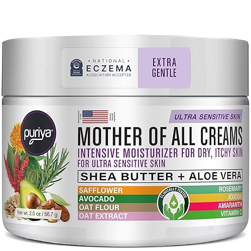 PURIYA ECZEMA CREAM 2OZ NEA ACCEPTED, COLLOIDAL OATMEAL, FRAGRANCE-FREE, ITCHY DRY SKIN RELIEF