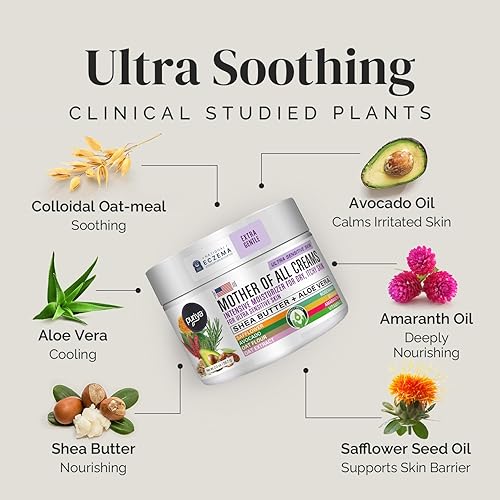 PURIYA ECZEMA CREAM 2OZ NEA ACCEPTED, COLLOIDAL OATMEAL, FRAGRANCE-FREE, ITCHY DRY SKIN RELIEF