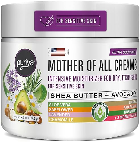 PURIYA INTENSIVE MOISTURIZER CREAM WITH HONEY SHEA BUTTER FOR DRY, SENSITIVE SKIN, PLANT-BASED