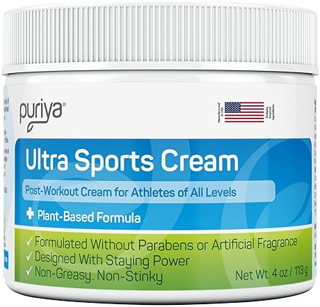 PURIYA ULTRA SPORTS CREAM WITH NATURAL MENTHOL FAST-ACTING MUSCLE JOINT RELIEF BALM 4OZ