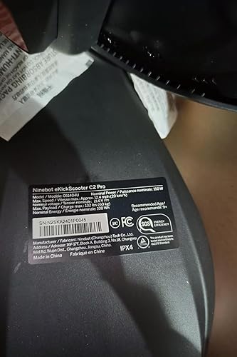 SEGWAY NINEBOT EKICKSCOOTER C2 PRO KIDS ELECTRIC SCOOTER, ADJUSTABLE HEIGHT, UL CERTIFIED, 132 LBS